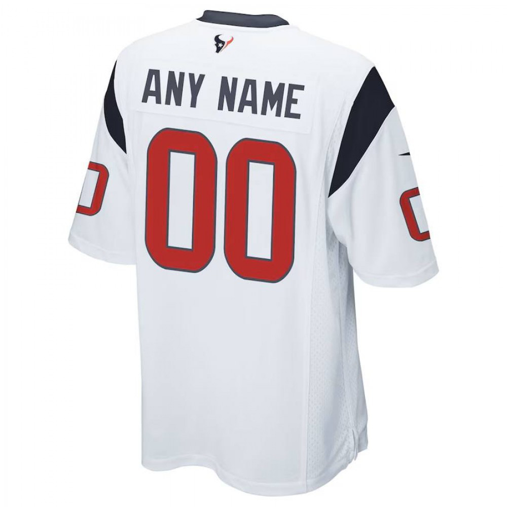 Houston Texans Nike Youth Custom Game Jersey - White-GridironStore